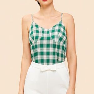 Tartan Print Bodice Cami Top